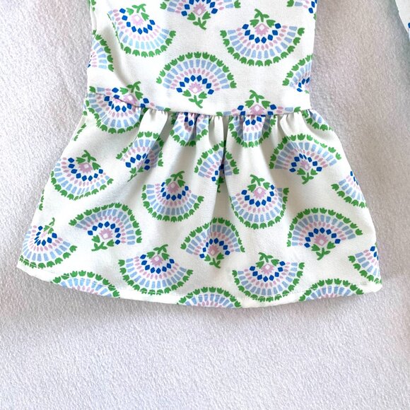 Michelle McDowell dress Extra Large white green blue pink ruffle beach cover up - Picture 5 of 8